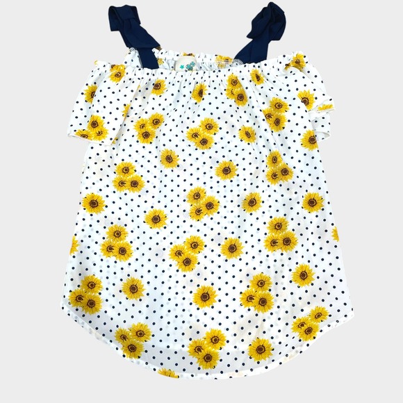 Girls Lily Bleu Sunflower Top New with Tags Size Medium 10/12 - Picture 5 of 5